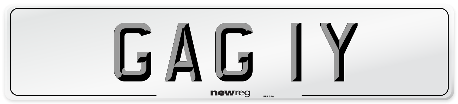 GAG 1Y Number Plate from New Reg